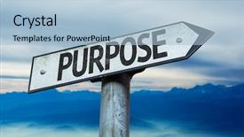  Presentation with purpose - Slide set with purpose sign with sky background background and a light blue colored foreground