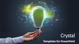  Presentation with business purpose - PPT layouts with purpose withpower - hand holding light bulb background and a wine colored foreground