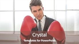  Presentation with boxing - Beautiful slide set featuring purpose withpower - purposeful young businessman in boxing backdrop and a tawny brown colored foreground