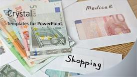  Presentation with financial planning - Amazing PPT layouts having purpose writing - distribution of money financial planning backdrop and a soft green colored foreground