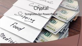  Presentation with financial planning - Cool new PPT theme with purpose writing - distribution of money financial planning backdrop and a light gray colored foreground