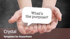  Presentation with purpose - Colorful presentation enhanced with purpose written on a speechbubble backdrop and a coral colored foreground