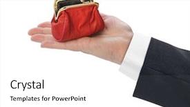  Presentation with purchasing - Amazing slides having purse isolated on white backdrop and a white colored foreground