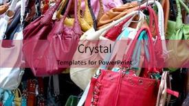  Presentation with vendor - Cool new PPT layouts with purses at a street vendor backdrop and a  colored foreground