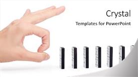  Presentation with domino - Colorful PPT layouts enhanced with push domino pieces to cause backdrop and a white colored foreground