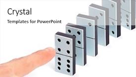  Presentation with cause - Beautiful slide deck featuring push domino pieces to cause backdrop and a  colored foreground