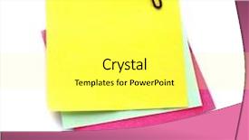  Presentation with paper clip notes - Slides with push pin - three reminder notes with clip background and a white colored foreground