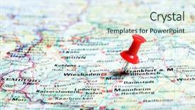  Presentation with map of alabama - PPT layouts consisting of push pin in a map background and a  colored foreground