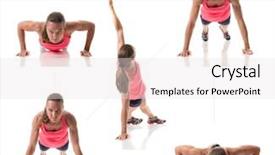  Presentation with exercise - Amazing theme having push-up exercise variation studio backdrop and a sky blue colored foreground