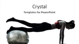  Presentation with fitness - Beautiful presentation featuring push ups - one caucasian woman exercising fitness backdrop and a white colored foreground