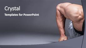  Presentation with workout - Presentation theme having push ups - young asian man workout background and a dark gray colored foreground
