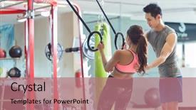  Presentation with workout - Amazing slide deck having gymnastics - low-angle view of a beautiful backdrop and a coral colored foreground