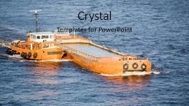  Presentation with tug boat - Colorful slide deck enhanced with pushed by a tug boat backdrop and a seafoam green colored foreground