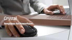  Presentation with keys - Beautiful PPT theme featuring pushing keys of a computer backdrop and a violet colored foreground