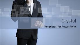  Presentation with touch screen - PPT layouts having pushing-on-a-touch-screen background and a  colored foreground