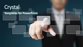  Presentation with touch screen accessible for disable students - Presentation theme having pushing on a touch screen background and a navy blue colored foreground