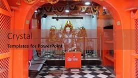  Presentation with ganesha - Cool new PPT theme with pushkar-india-february-17-hindu backdrop and a red colored foreground