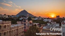  Presentation with pilgrimage - PPT layouts featuring pushkar-is-a-town background and a tawny brown colored foreground