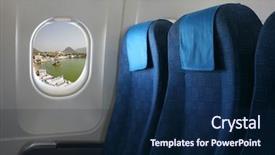  Presentation with aircraft - Colorful slide set enhanced with pushkar lake in india backdrop and a navy blue colored foreground