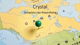  Presentation with america canada - Beautiful PPT layouts featuring pushpins - map of north america backdrop and a blonde colored foreground