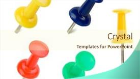  Presentation with 3d white people pushing - Audience pleasing slide set consisting of pushpins - set of pushpin isolated backdrop and a cream colored foreground