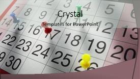  Presentation with busy - Audience pleasing slides consisting of pushpins - thumbtack in calendar concept backdrop and a light gray colored foreground