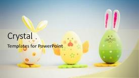  Presentation with easter - PPT layouts featuring pussy-willow and easter eggs background and a soft green colored foreground