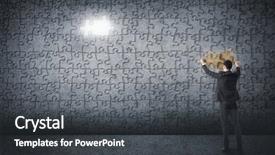  Presentation with asian - Cool new PPT layouts with put a piece of puzzle backdrop and a dark gray colored foreground