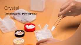  Presentation with medicine - Presentation consisting of put-medicine-on-the-medical background and a  colored foreground