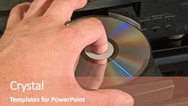  Presentation with golf player playing - PPT theme enhanced with put slide - inserting blu-ray dvd disk background and a coral colored foreground