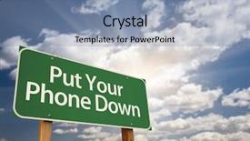  Presentation with sky sun - Slides featuring put your phone down green background and a light blue colored foreground