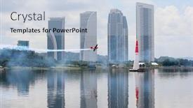  Presentation with skies - Presentation theme with putrajaya-malaysia-may-16-2014 background and a light blue colored foreground