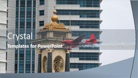  Presentation with air plane - Audience pleasing slide deck consisting of putrajaya-malaysia-may-17-2014 backdrop and a ocean colored foreground