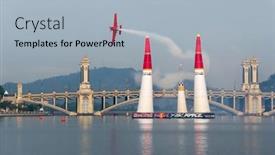  Presentation with air plane - Theme having putrajaya-malaysia-may-17-2014 background and a light blue colored foreground