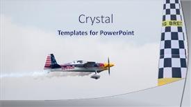  Presentation with air plane - Slide deck with putrajaya-malaysia-may-17-2014 background and a sky blue colored foreground