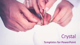  Presentation with accounting financial bank banking account - Colorful presentation theme enhanced with putting coin into the piggy backdrop and a  colored foreground