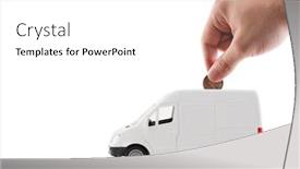  Presentation with car - Amazing slides having putting-coin-into-the-transport backdrop and a white colored foreground