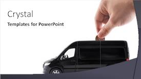  Presentation with car - Slide deck enhanced with putting-coin-into-the-transport background and a white colored foreground