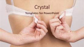  Presentation with group of three young girl - Presentation theme enhanced with putting on her bra background and a lemonade colored foreground