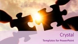  Presentation with together puzzle pieces - Slides featuring putting puzzle pieces together background and a lemonade colored foreground