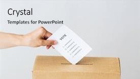  Presentation with civil rights - Slide deck having putting vote into ballot box background and a white colored foreground