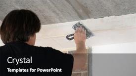  Presentation with home improvement - Amazing presentation having putty-knife-in-male-hand backdrop and a black colored foreground