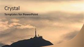  Presentation with france - Audience pleasing PPT theme consisting of puy de dome auvergne france backdrop and a lemonade colored foreground