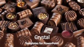  Presentation with chocolate - Cool new theme with puzle - chocolate bars and pralines backdrop and a  colored foreground