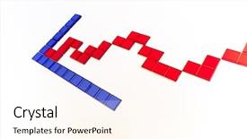  Presentation with abstract chart business - Presentation featuring puzzle chart as business concept background and a  colored foreground