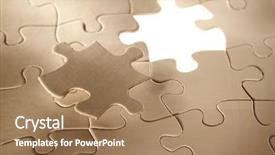  Presentation with final - Slide deck consisting of final piece of jigsaw puzzle background and a coral colored foreground