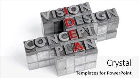  Presentation with acronym - Beautiful slide deck featuring puzzle 3d - idea as an acronym backdrop and a white colored foreground