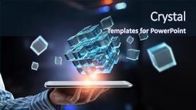  Presentation with amily a new born - Slide deck enhanced with puzzle 3d - integrating new technologies background and a navy blue colored foreground