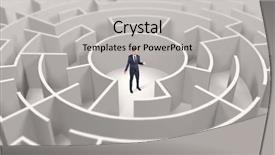  Presentation with businessman standing on maze - Theme having puzzle 3d - young businessman standing background and a light gray colored foreground