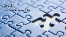 Presentation with abstract puzzle - Colorful presentation theme enhanced with puzzle background with one piece backdrop and a light blue colored foreground
